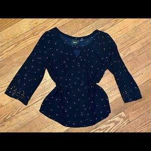 Maeve Navy Blue Stars atop With Cutout Size 6